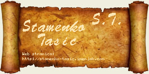 Stamenko Tasić vizit kartica